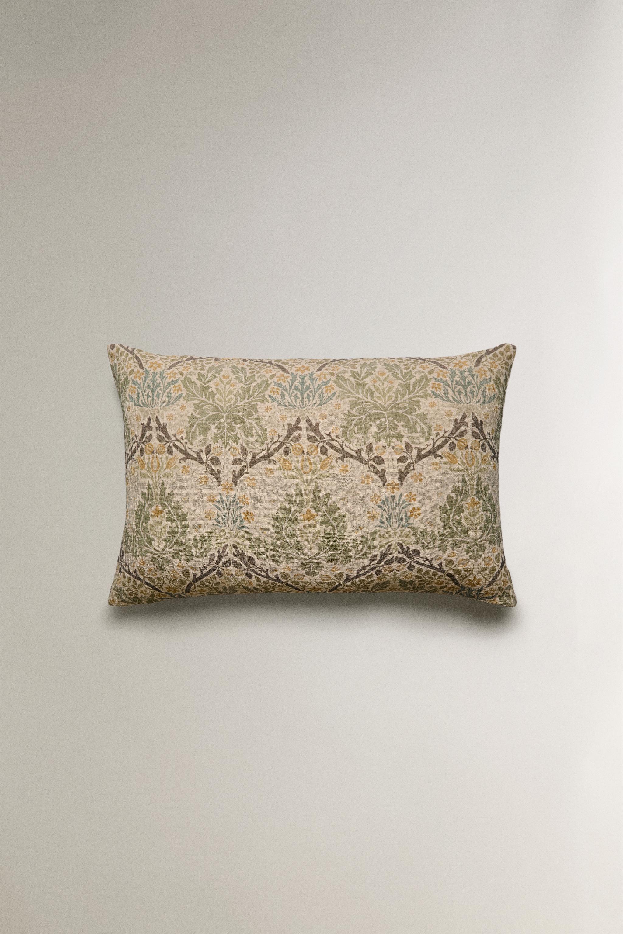 MORRIS & CO. FLORAL THROW PILLOW COVER